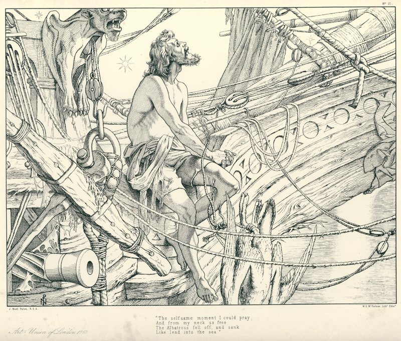Ilustración para La Balada del Viejo Marinero de Coleridge de Joseph Noel (after) Paton
