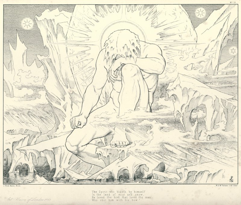 Ilustración para La Balada del Viejo Marinero de Coleridge de Joseph Noel (after) Paton