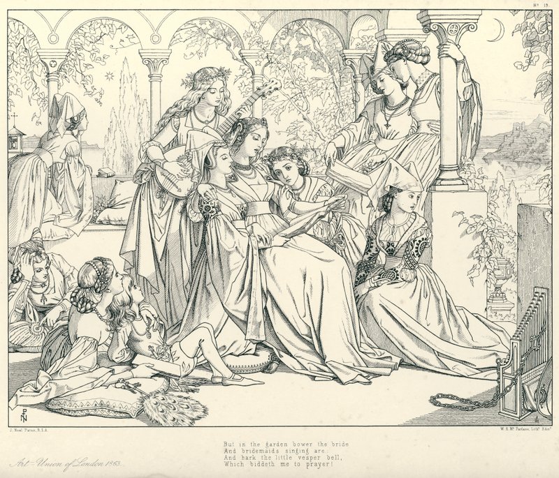 Ilustración para La Balada del Viejo Marinero de Coleridge de Joseph Noel (after) Paton