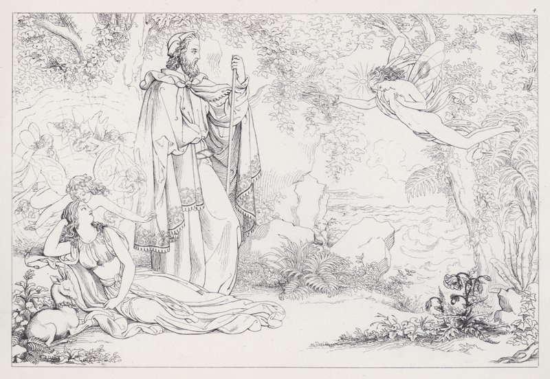 La Tempestad de Shakespeare, Acto I, Escena 2 de Joseph Noel after Paton