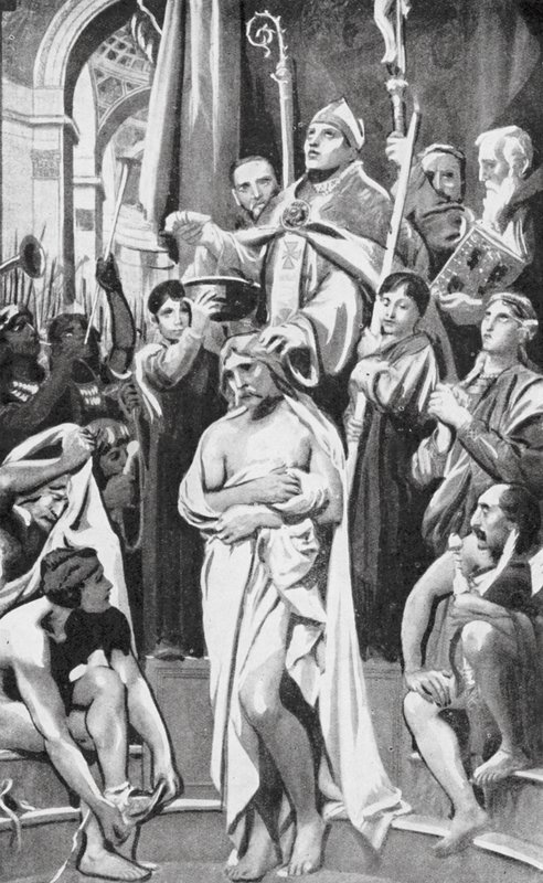 Bautismo de Clodoveo (litografía) de Joseph Paul (after) Blanc