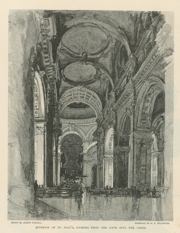 Interior de la Catedral de San Pablo de Joseph Pennell