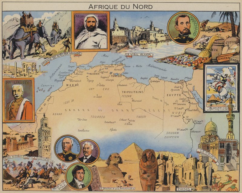 Norte de África (litografía en color) de Joseph Porphyre Pinchon