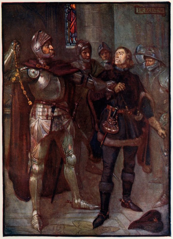 El Conde de Angus despojando de una cadena de oro a Robert Cochrane de Joseph Ratcliffe Skelton
