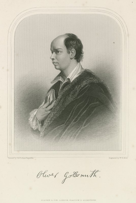 Oliver Goldsmith, autor anglo-irlandés de Joshua Reynolds