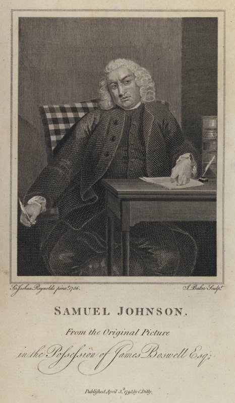 Samuel Johnson, escritor y lexicógrafo inglés de Joshua (after) Reynolds