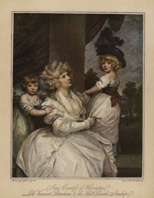 Jane Condesa de Harrington, Lord Vizconde Petersham, y el Honorable Lincoln Stanhope de Joshua Reynolds