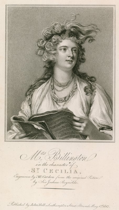 La Sra. Billington en el personaje de Santa Cecilia de Joshua Reynolds