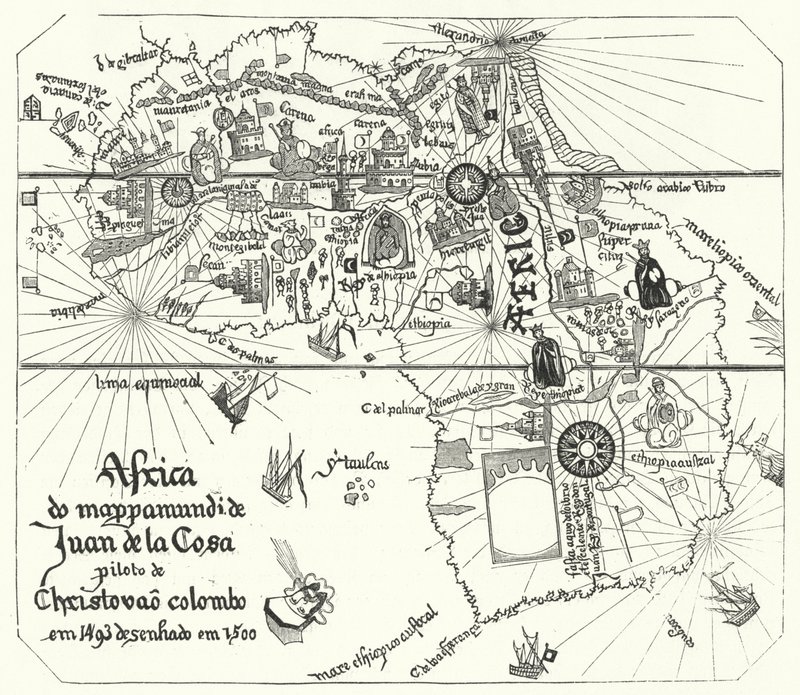 África, del mapa mundial de Juan de la Cosa de 1500 (grabado) de Juan de la (after) Cosa