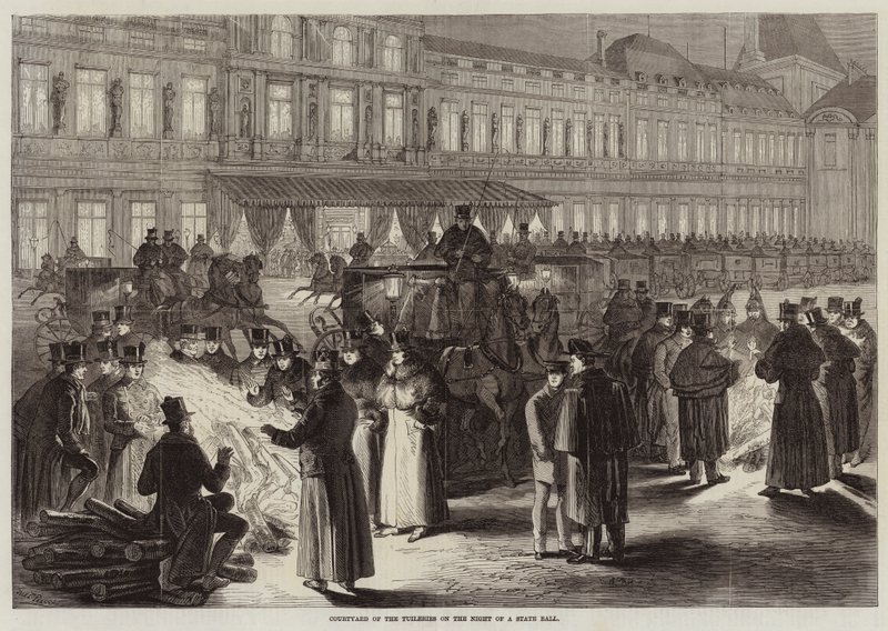 Patio de las Tullerías en la Noche de un Baile de Estado de Jules Pelcoq