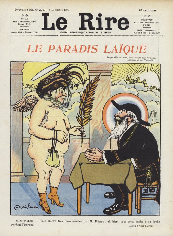 Un paraíso secular. Ilustración para Le Rire de Jules Abel Faivre