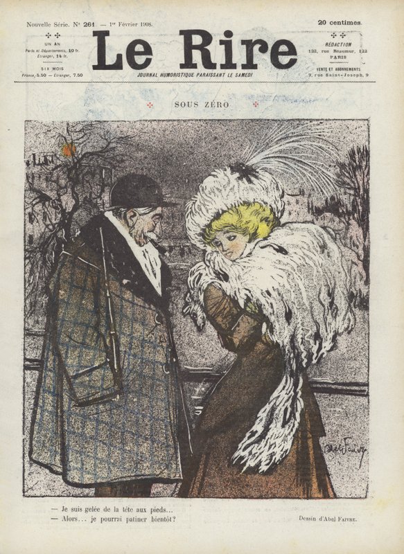 Bajo cero (Ilustración para Le Rire) de Jules Abel Faivre