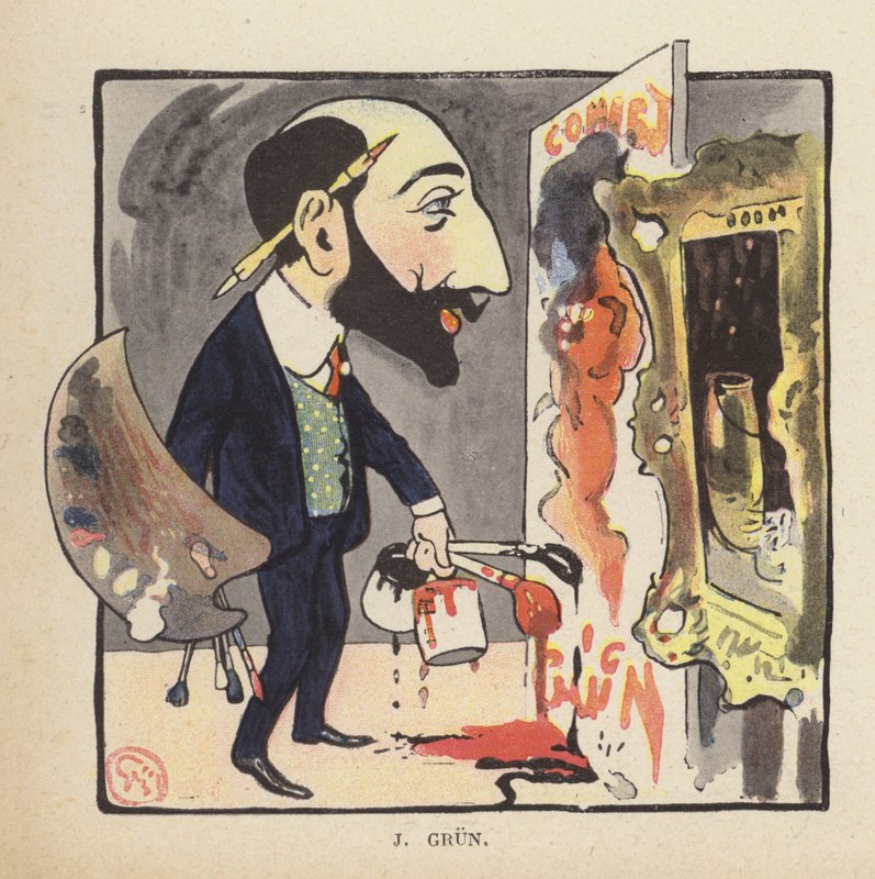 Autorretrato del pintor e ilustrador francés Jean-Alexandre Grun de Jules Alexandre Gruen or Grun