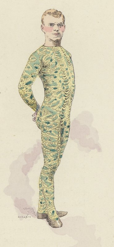 Gimnasta de circo en leotardo de Jules Arsene (after) Garnier