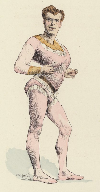 Hombre fuerte de circo, con pecho pronunciado de Jules Arsene (after) Garnier