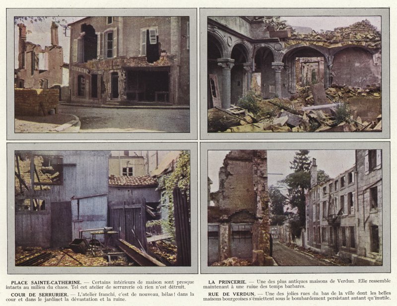 Place Sainte-Catherine, La Princerie, Cour de Serrurier, Rue de Verdun de Jules Gervais Courtellemont