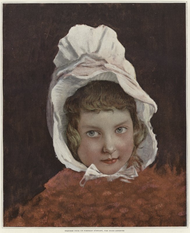 Boceto para un retrato de un niño de Jules Joseph Lefebvre