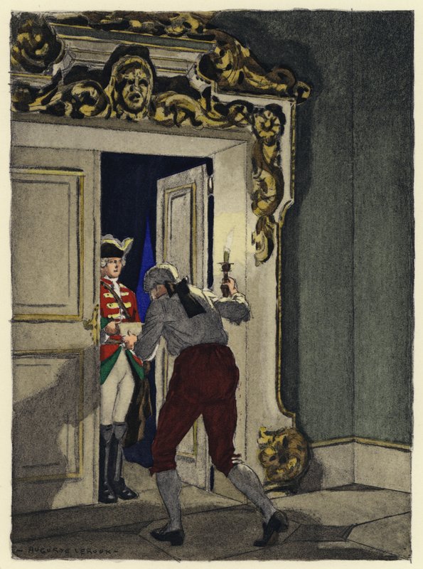 Ilustración para las memorias de Casanova (litografía en color) de Jules Marie Auguste Leroux