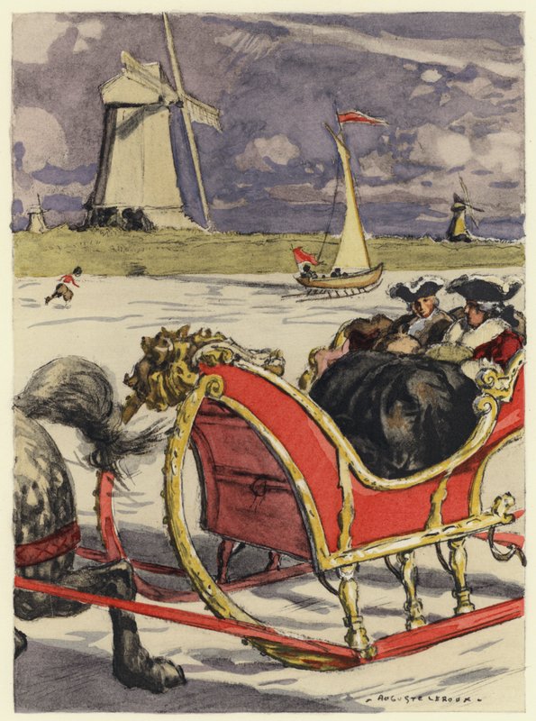 Ilustración para las memorias de Casanova (litografía en color) de Jules Marie Auguste Leroux