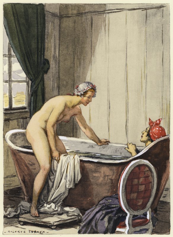 Ilustración para las memorias de Casanova (litografía en color) de Jules Marie Auguste Leroux