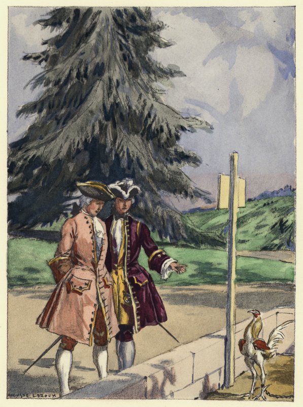Ilustración para las memorias de Casanova (litografía en color) de Jules Marie Auguste Leroux