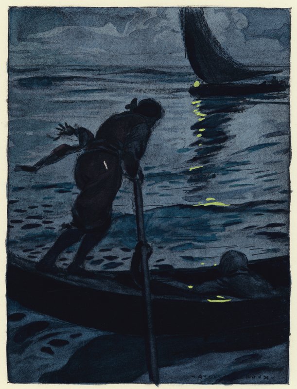 Ilustración para las memorias de Casanova (litografía en color) de Jules Marie Auguste Leroux