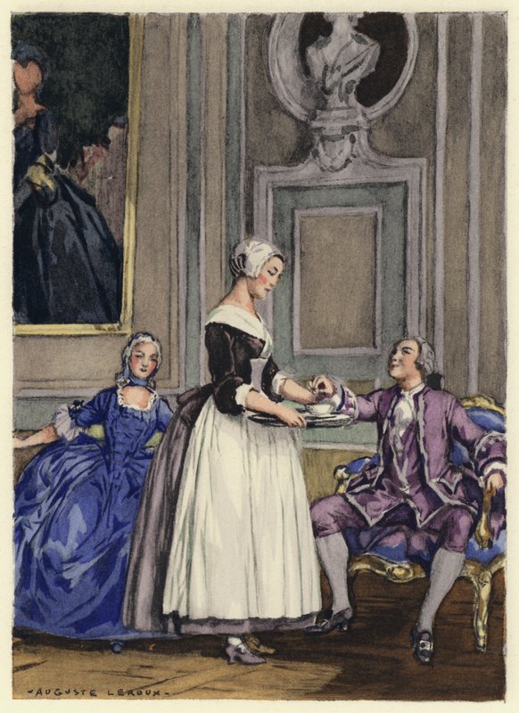 Ilustración para las memorias de Casanova (litografía en color) de Jules Marie Auguste Leroux