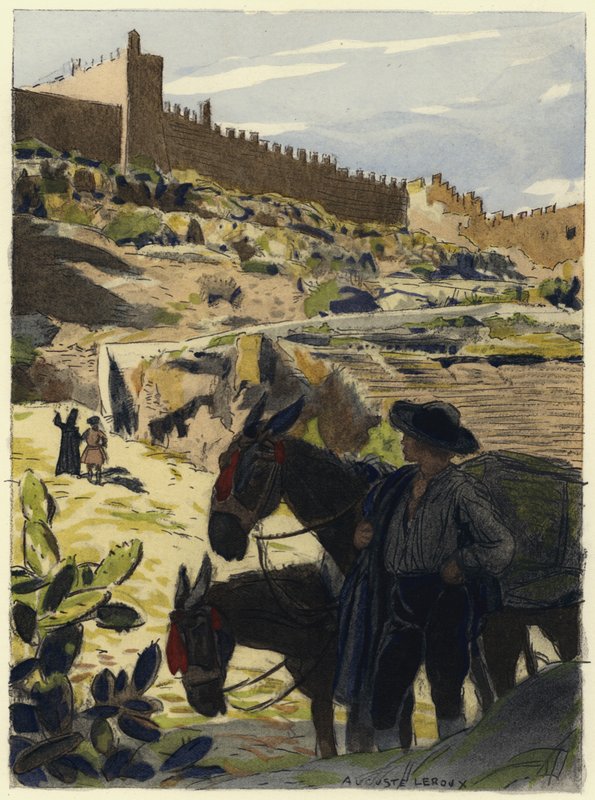 Ilustración para las memorias de Casanova (litografía en color) de Jules Marie Auguste Leroux