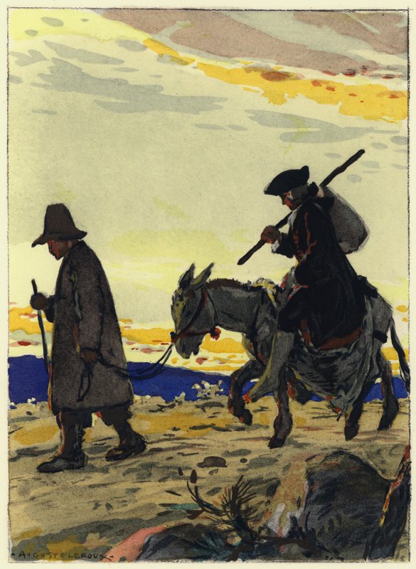 Ilustración para las memorias de Casanova (litografía en color) de Jules Marie Auguste Leroux