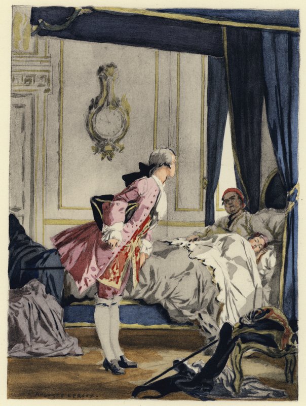 Ilustración para las memorias de Casanova (litografía en color) de Jules Marie Auguste Leroux