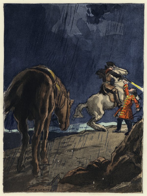 Ilustración para las memorias de Casanova (litografía en color) de Jules Marie Auguste Leroux