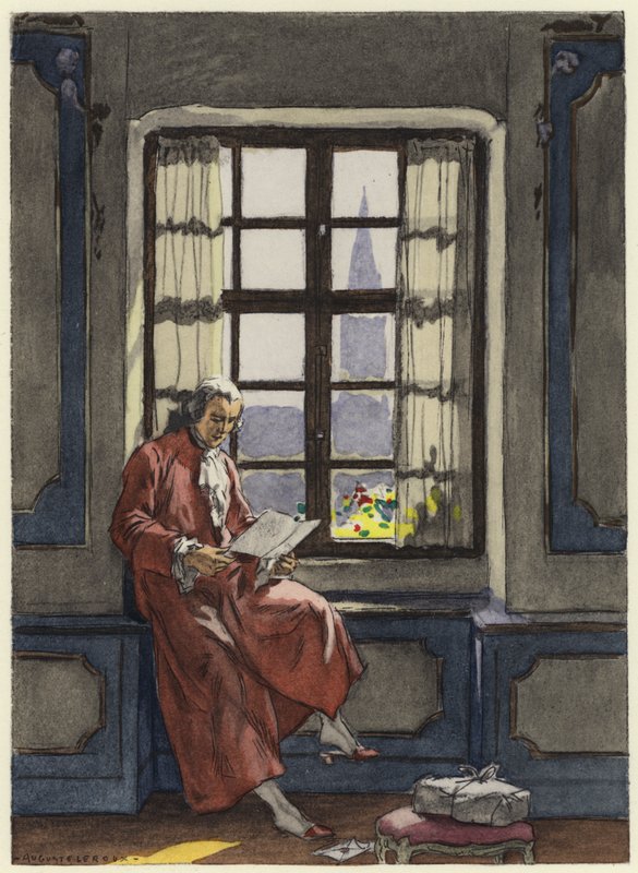 Ilustración para las memorias de Casanova (litografía en color) de Jules Marie Auguste Leroux