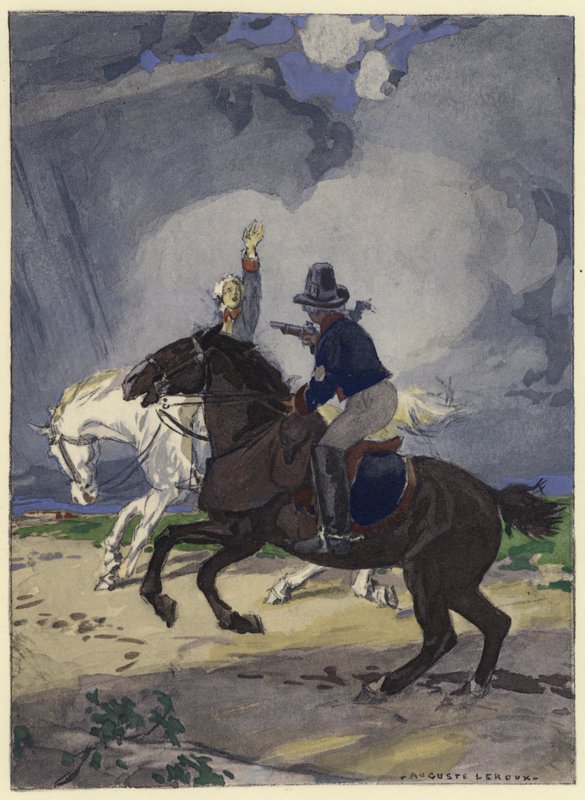 Ilustración para las memorias de Casanova (litografía en color) de Jules Marie Auguste Leroux