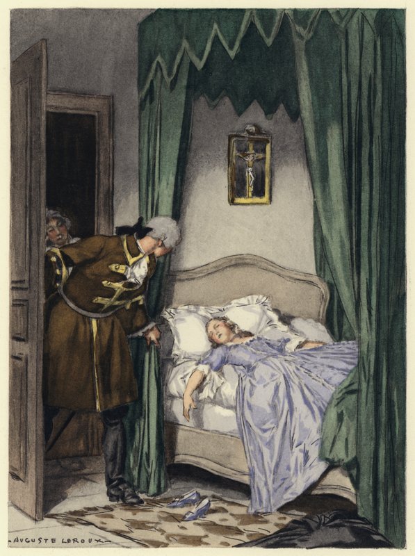 Ilustración para las memorias de Casanova (litografía en color) de Jules Marie Auguste Leroux
