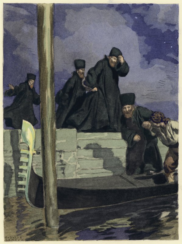 Ilustración para las memorias de Casanova (litografía en color) de Jules Marie Auguste Leroux