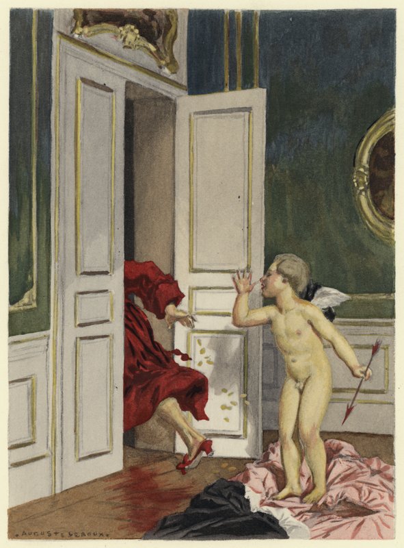 Ilustración para las memorias de Casanova (litografía en color) de Jules Marie Auguste Leroux