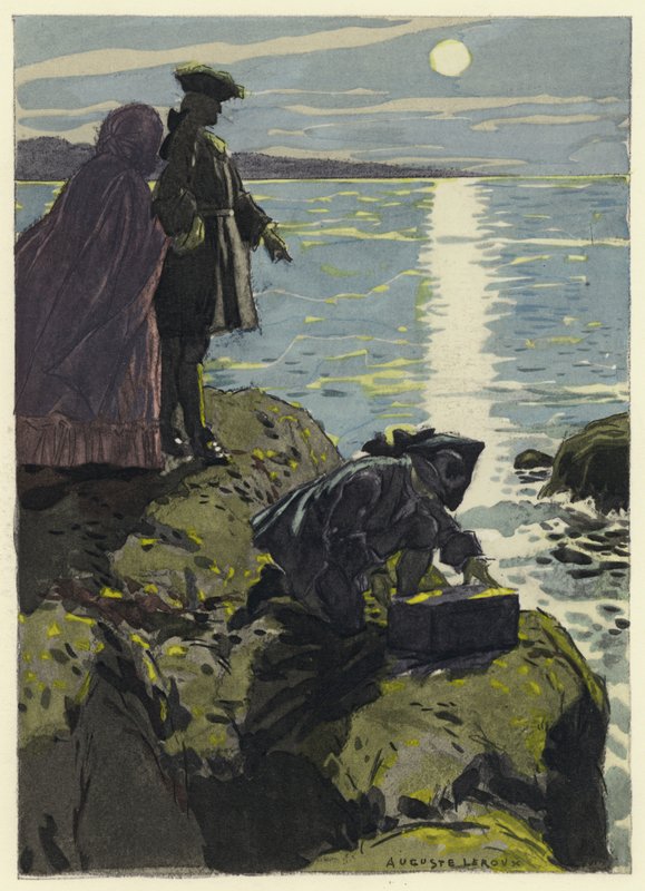 Ilustración para las memorias de Casanova (litografía en color) de Jules Marie Auguste Leroux