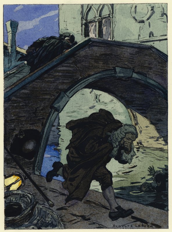 Ilustración para las memorias de Casanova (litografía en color) de Jules Marie Auguste Leroux