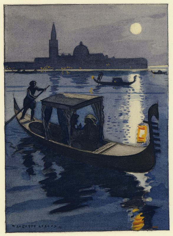 Ilustración para las memorias de Casanova (litografía en color) de Jules Marie Auguste Leroux