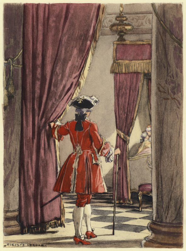 Ilustración para las memorias de Casanova (litografía en color) de Jules Marie Auguste Leroux