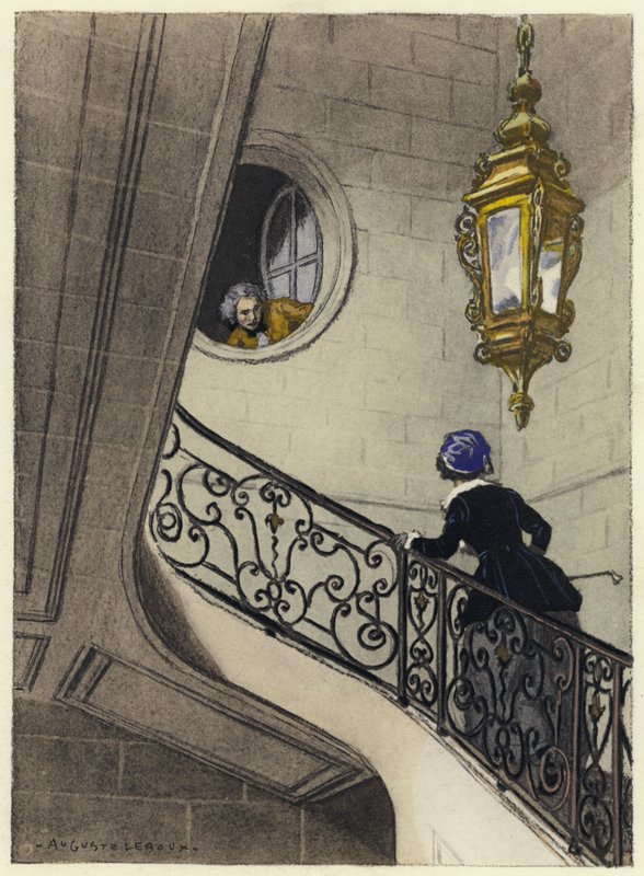 Ilustración para las memorias de Casanova (litografía en color) de Jules Marie Auguste Leroux