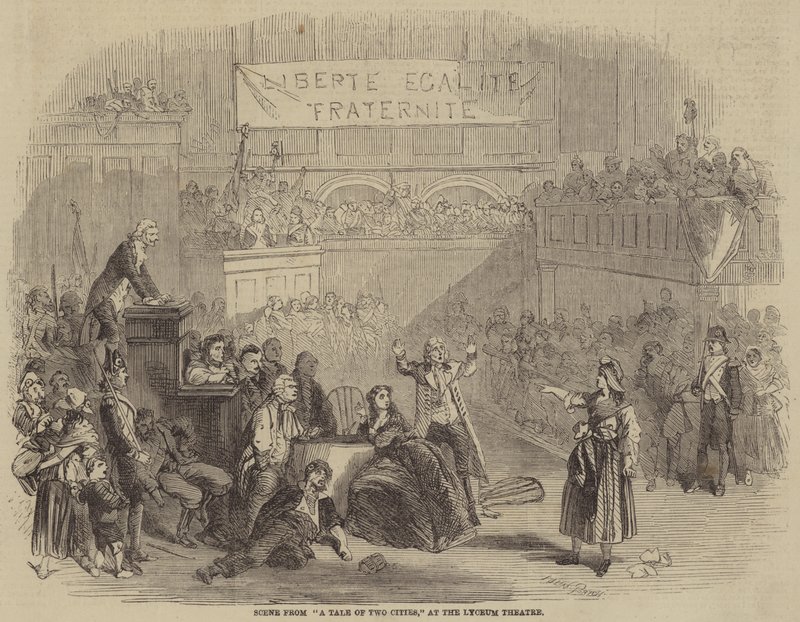 Escena de Historia de dos ciudades, en el Teatro Lyceum de Julian Portch