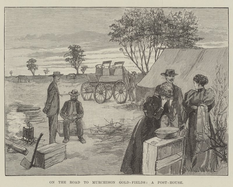 En el camino a los campos de oro de Murchison, una casa de correos de Julius Mandes Price