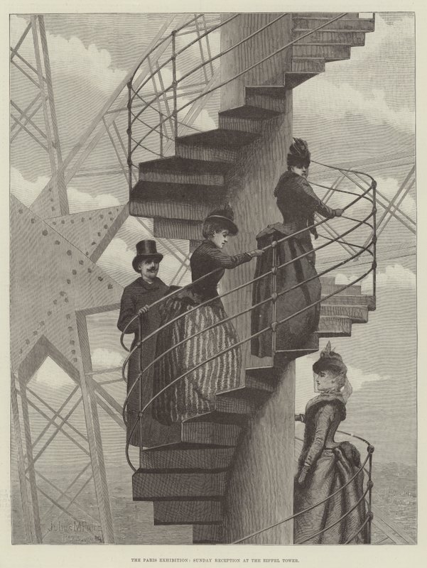 La Exposición de París, recepción dominical en la Torre Eiffel de Julius Mandes Price