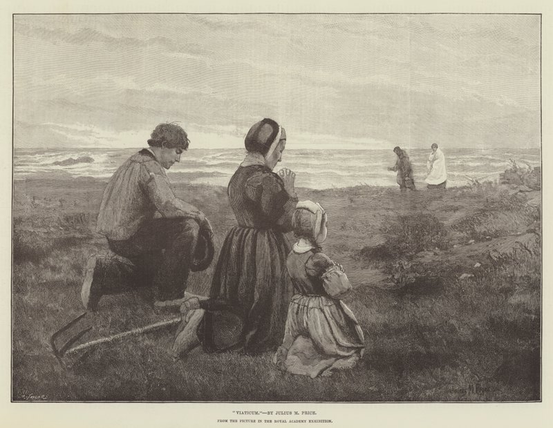 Viático, del Cuadro en la Exposición de la Real Academia de Julius Mandes Price