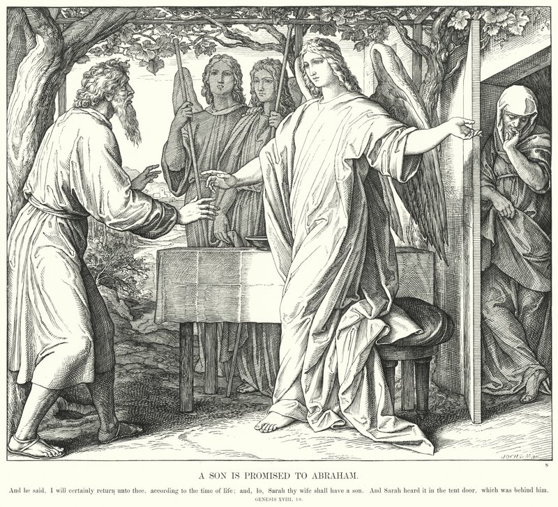 Se Promete un Hijo a Abraham de Julius (after) Schnorr von Carolsfeld