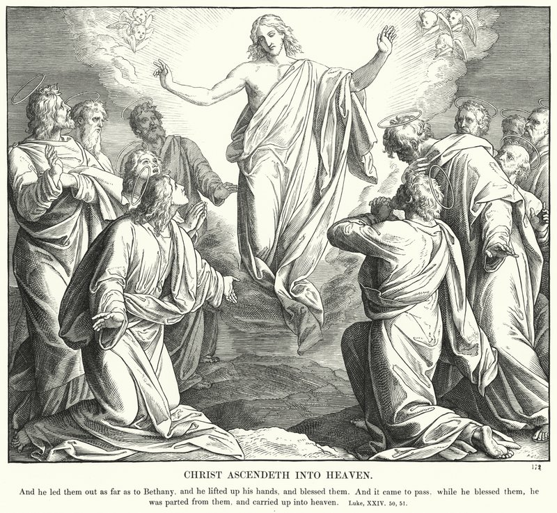 Cristo Asciende al Cielo (grabado) de Julius (after) Schnorr von Carolsfeld