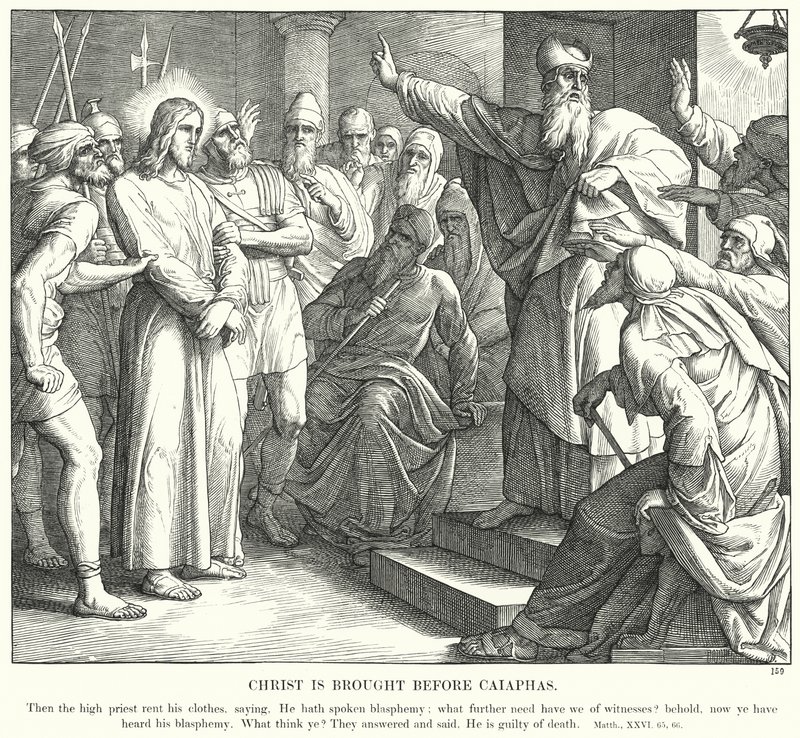 Cristo es llevado ante Caifás de Julius (after) Schnorr von Carolsfeld