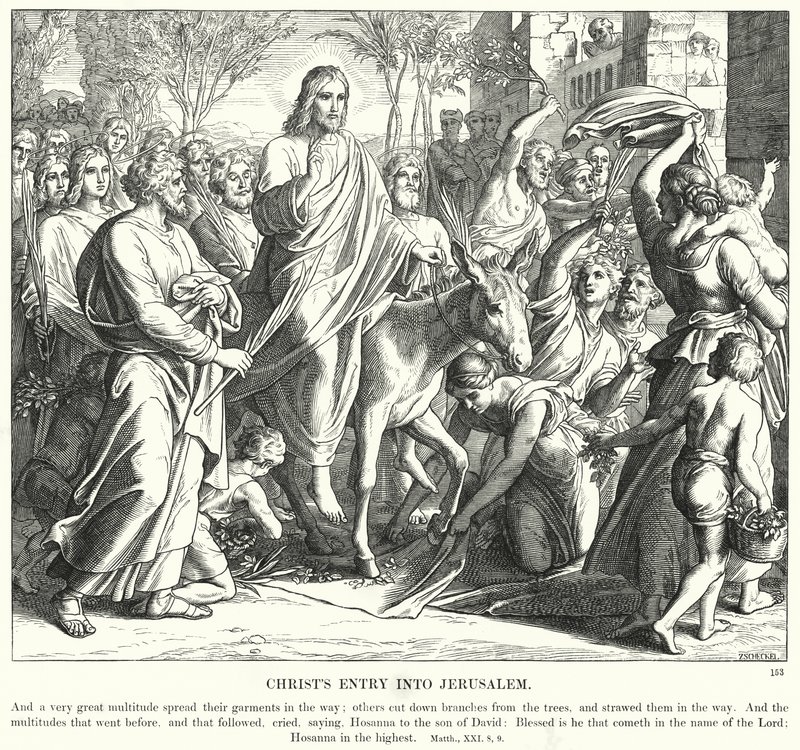 La entrada de Cristo en Jerusalén de Julius (after) Schnorr von Carolsfeld