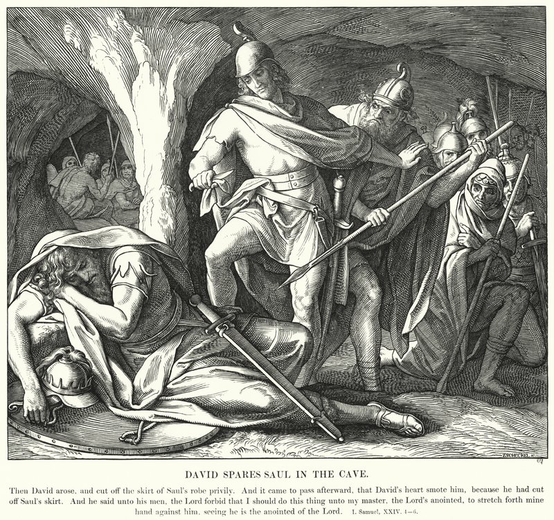 David Perdona a Saúl en la Cueva de Julius (after) Schnorr von Carolsfeld
